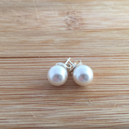 Crystal Pearl Stud Earrings (6 Colours)